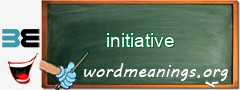 WordMeaning blackboard for initiative